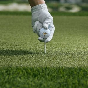 Tight tee w ball glove 1